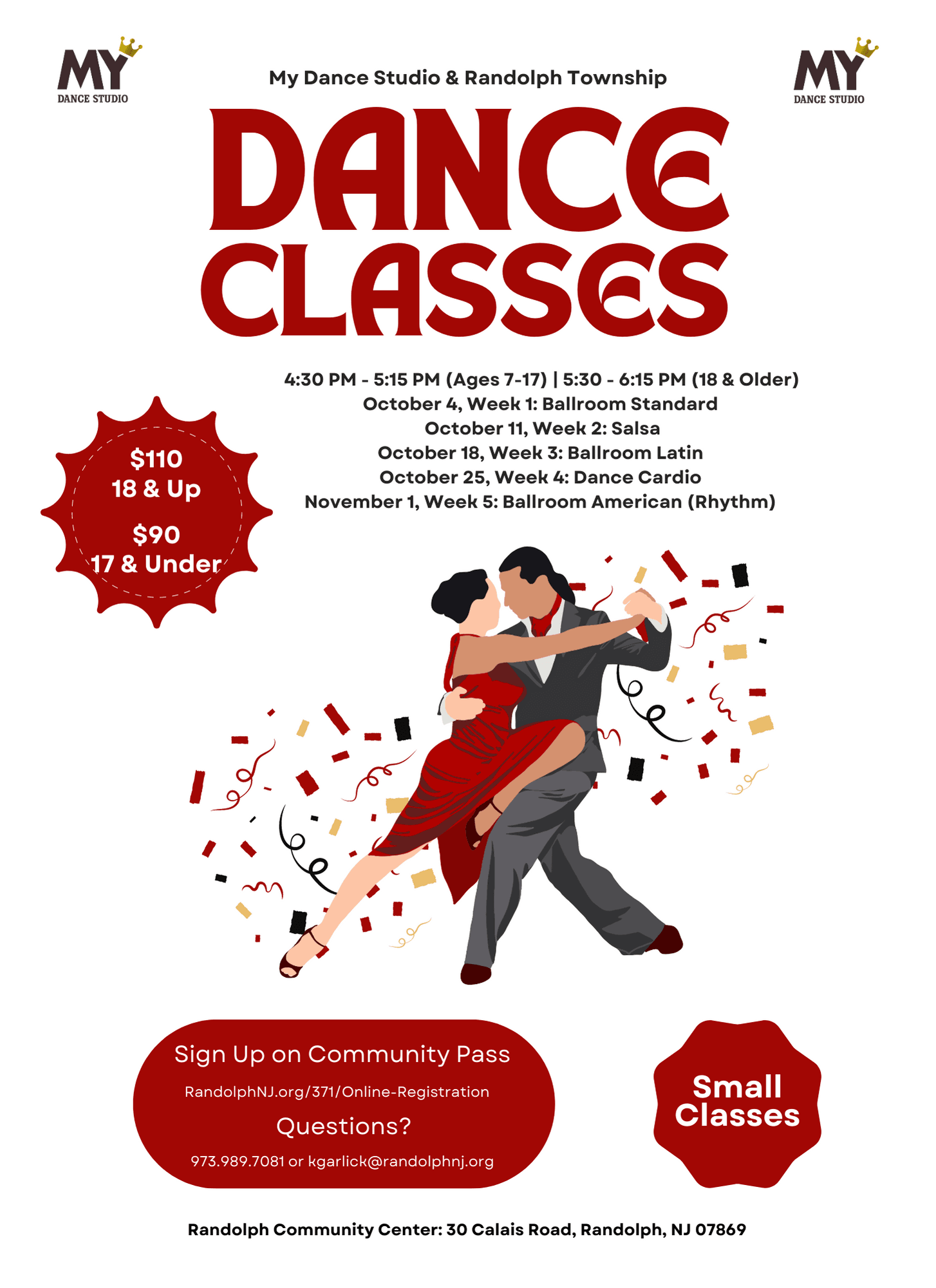 Dance Class 2023, different styles every week