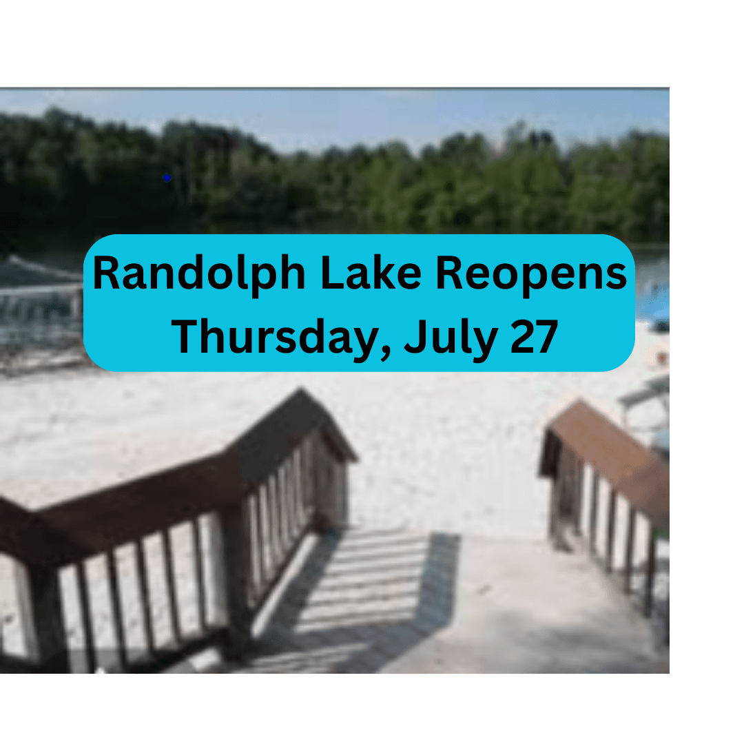 Randolph Lake Reopens Thursday, July 27